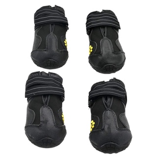 RINDU 4 piezas de goma al aire libre impermeable botas de perro antideslizante zapatos de cachorro suministros para mascotas (5)