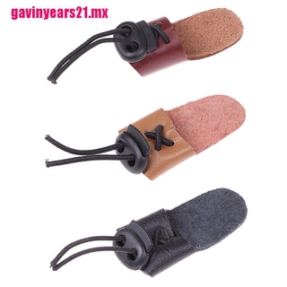 Thumb Finger Tip Protector Guard Leather Adjustable Archery Pull Broadhead