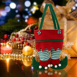 koupole durable caramelo bolsa de navidad santa pantalones elfo botas de regalo bolsa de aplicación amplia para el hogar