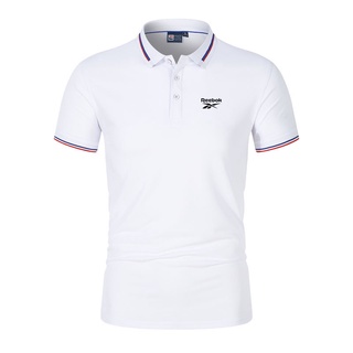 nuevo reebok de los hombres de la moda clásico polo de oficina de negocios camiseta de verano de alta calidad solapa golf polos camisa de tenis tops