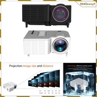 [listo stock] mini proyector portátil de vídeo, multimedia cine en casa proyector de película, apto para full hd 1080p