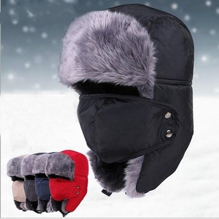 nuevo invierno hombres y mujeres moda orejeras plus terciopelo engrosamiento lei feng sombrero de viaje al aire libre sombreros calientes (1)
