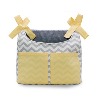 quella 2 Pcs Baby Crib Storage Bag Lace-up Hanging Organizer Cot Care Essentials Diaper Pocket (4)