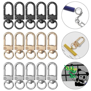 CLEAR 1/5Pcs Metal Bags Strap Buckles Bag Part Accessories Hook Lobster Clasp Jewelry Making Hardware DIY KeyChain Split Ring Collar Carabiner Snap/Multicolor