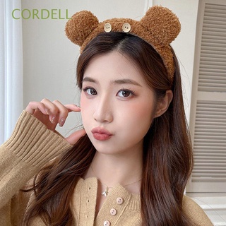 CORDELL Dulce Diadema estilo coreano Aro para el cabello Orejas de oso Diadema de felpa Lavar la cara Al aire libre Niñas Moda Lindo Maquillaje Accesorios para mujeres/Multicolor