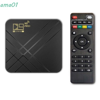 AMA01 1GB 8GB Set Top Box 4K Reproductor multimedia WiFi Smart TV Box Equipos de video 2.4G 5G WIFI Receptores de TV H.265 Reproductor multimedia HD D9 PRO TV Box