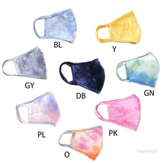 hear Dustproof Breathable Face Mask Colorful Tie-Dye Washable Protective Mouth Muffle