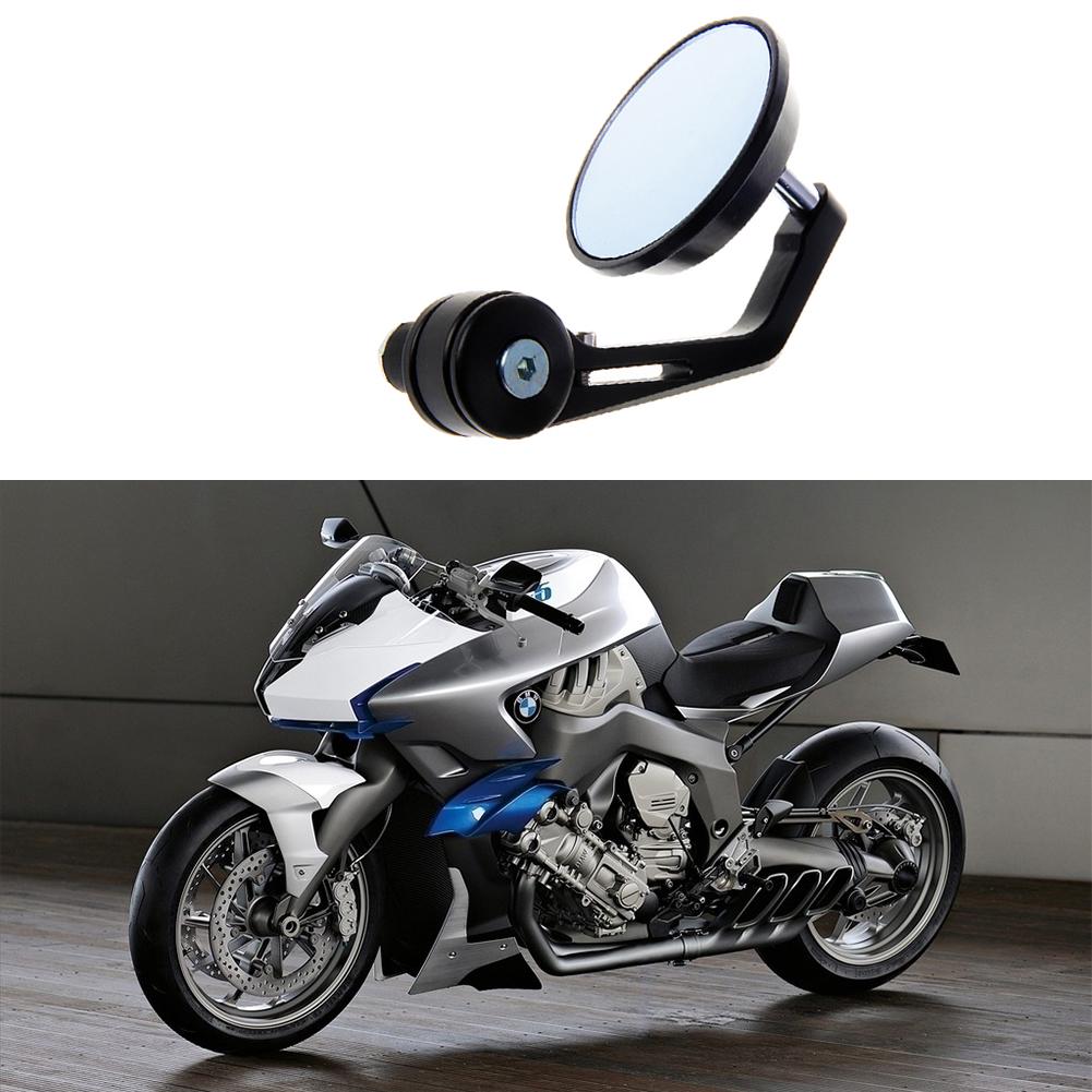 7/8" 22 mm universal de la manija de la motocicleta del extremo de la barra de visión lateral espejos café racer (2)