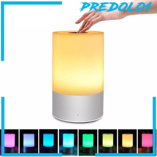 [PREDOLO1] Luz de noche LED RGB cambiante de Color para dormitorio, hogar, mesa, mesita de noche, lámpara UBS