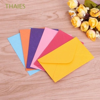 thaies suministros escolares mini sobres estacionarios coloridos sobres de papel fiesta en blanco 50 unids/pack tarjeta de mensaje para regalo para carta invitación sobres/multicolor