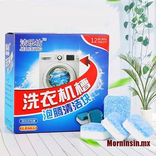 Morninsin - tabletas de limpieza para lavadora, detergente efervescente