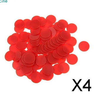 [alta Calidad] 4 x 100 x tóxico opaco juego de mesa contadores de guiños Tiddly color rojo