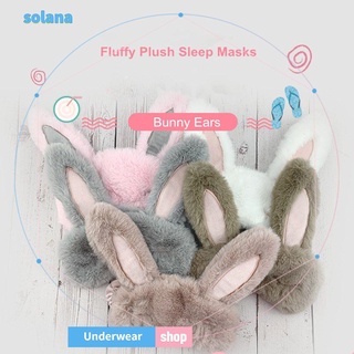 Solana linda orejas para Dormir De conejo ayuda a los ojos parches para Dormir protección De ojos plegable/Multicolor