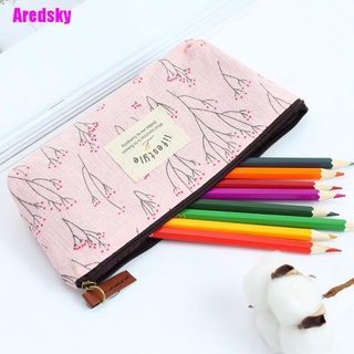 [Aredsky] 1 estuche para lápices Floral pequeño, bolsa de almacenamiento de lona, pequeña caja de lápices frescas