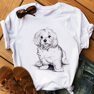 Maltese Camiseta Vintage para perros/playera/mujer Harajuku/perro lindo Top Amante/tops/regalo/Camiseta De verano para mujer