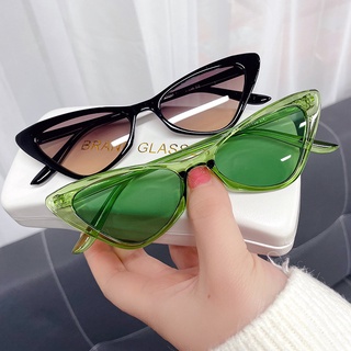 Vintage Women Sunglasses Small Frame Luxury ​Lady Retro Cat Eye Sun Glasses Brand Designer Transparent Ocean Eyewear For Femal