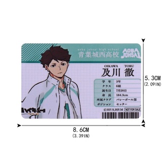 Tarjetas de anime Haikyuu!! Shoyo Hinata Shonen tarjetas Haikyuu!! Tarjetas de identificación de carácter (3)