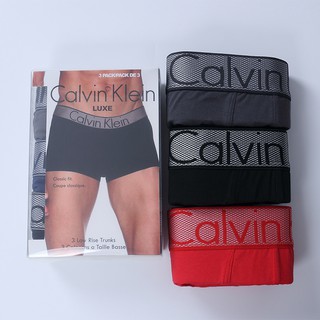 Calvin Klein Ropa Interior De Hombre (3pcs) Suave Transpirable Calzoncillos Modal Algodón Boxeador CK Los Hombres