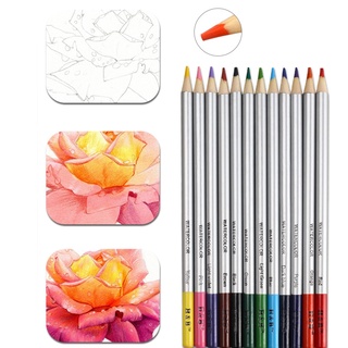 sa 40pcs lápices de colores solubles en agua borrador sacapuntas kit de cuaderno profesional suministros de arte para artista dibujo