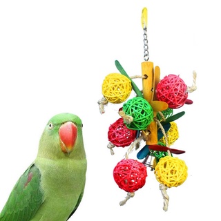 ❣Digitalblock❣ Pet Parrot Toy Colorful Bird Bell Ball For Parakeet Cockatiel Chew Fun Cage❣