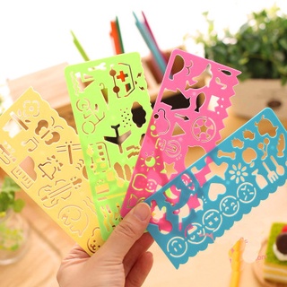 Korea Creative Primary School Student Stationery Wanhua Ruler Children&#39;s Painting Template Art Drawing Set Tools 4 Price
