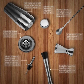 Kit de utensilios, cocteleria 350ml, bailarina y jigger 15 y 30ml acero inoxidable (1)