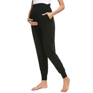 LAURA mujeres pantalones de maternidad sueltos Casual pantalones Harlan pantalón flaco pantalón embarazo pantalones primavera vientre tobillo Yoga pantalones/Multicolor (3)