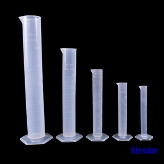 (Obrador) 10/25/50/100/250ML Plastic Measuring Cylinder Laboratory Test Graduated Tube