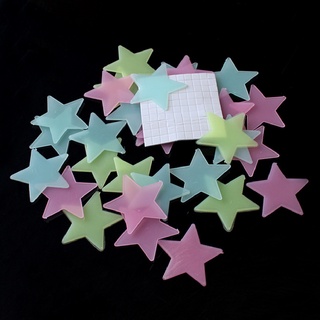 Ayc 100 calcomanías de estrellas que brillan en la oscuridad para habitación infantil/decoración de techo/habitación para niños