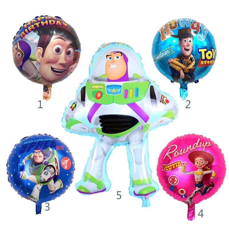 Nueva Venta Caliente ! 18'Toy Story Buzz Lightyear Globos De Papel De Dibujos Animados Helio Cumpleaños Listo Stock