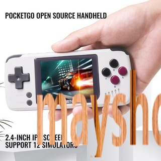 mayshowt V2 PocketGo Consola De Juegos Portátil De 2,4 Pulgadas Pantalla Retro Reproductor Con Tarjeta TF 32G NES/GB/GBC/SNES/SMD PS1 Consolas Caja