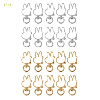 that 10Pcs Cute Rabbit Keychain Metal Swivel Lobster Clasp Snap Hook Jewelry Findings
