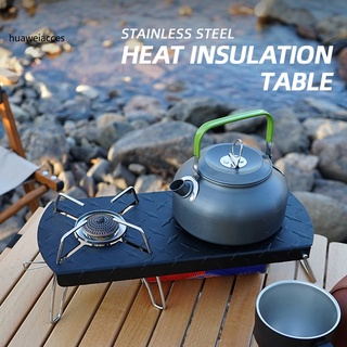 [HW] Estufa de acero inoxidable mesa de aislamiento térmico estufa de Camping mesa de alta dureza para Picnic