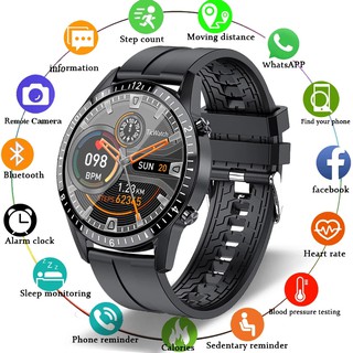 lige smart watch teléfono pantalla táctil completa deporte fitness reloj ip67 impermeable bluetooth conexión para android ios smartwatch hombres