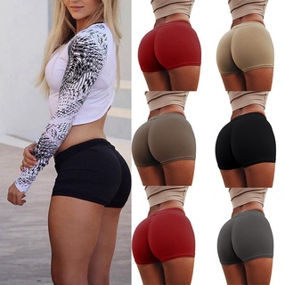 DAFFODIL Women's Casual Sports Wear Sexy Solid Color Cotton Running shorts Yoga Short Elastic Breathable Flex Jogging Anti-lighting Gym Jogging Pants Hot Fitness Short Pants/Multicolor (9)
