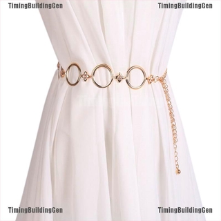 Timingbilinggen Cinto De Metal dorado con cadena Para fiesta De boda/boda/fiestas