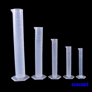 10/25/50/100/250ml cilindro de medición de plástico laboratorio prueba tubo graduado