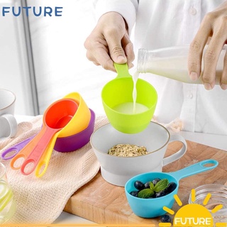 Future 12 pzs herramientas de cocina de Color aleatorio para hornear tazas medidoras y cucharas herramientas de medición apilable Durable juego de 12 piezas de plástico