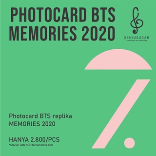 (tarjeta Fotográfica BTS MEMORIES 2020) BTS PHOTOCARD Replicica MEMORIES 2020 DVD & Blue RAY VERSION