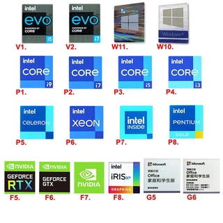 Nueva Etiqueta Engomada De La 11a Generación Evo Intel i9 i7 i5 i3cpu RTX win11 Ordenador Teléfono Móvil Decoración