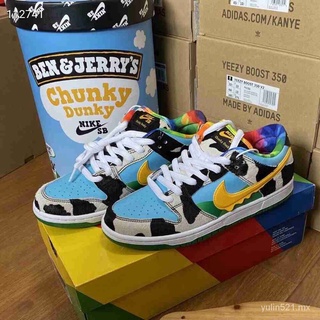 YL🔥Ready Stock🔥Ben & Jerry’s x Nike SB Dunk Low “Chunky Dunky” Men Low Top Casual Shoes Limited Edition Sneakers Flexibility Fashion Summer nike tennis shoes sports shoesZapatos de hombre
