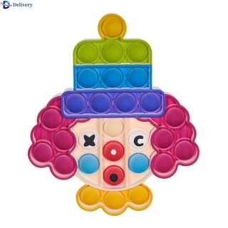 Glow Fidget juguete Push burbuja sensorial juguete autismo necesidades alivio alivio del estrés juguete divertido Halloween calabaza Simple Dimple Fidget juguete
