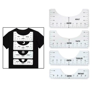 4 unids/set camiseta htv vinilo alineación regla herramienta de costura alineación u3h2 (2)