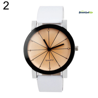Beautifullife - reloj de pulsera de cuarzo con correa de cuero sintético para hombres y mujeres (8)
