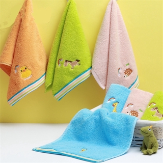 100% algodón bordado de dibujos animados animal patrón suave cómodo bebé niños baño mano toalla 25x50cm (3)