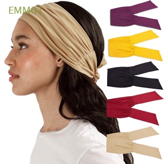 emm01 diadema deportiva de alta calidad ancha turbante running headwrap plegable yoga diadema mujeres antideslizante elástico accesorios para correr 19 colores estiramiento banda de pelo