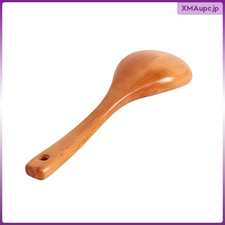 [xmaupcjp] Natural Wooden Rice/Soup Ladle Spoon Tableware Cooking Utensil Brown