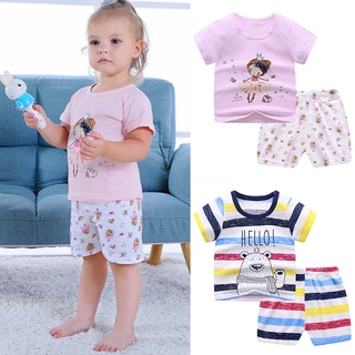 2pcs/Set Baby Short Sleeve T-shirt + Shorts Boys And Girls 2021 Fashion Summer Short Sleeve Shorts For Kids Clothes (2)