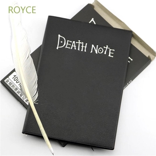 ROYCE Role Playing Death Note Notebook School Journal Death Note Pad Collectable Anime Leather Cartoon Diary for Gift Feather Pen/Multicolor