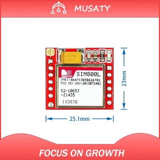 MUSATY_MX SIM800L GPRS Módulo GSM Micro Tarjeta SIM Núcleo De Cuatro Bandas TTL Puerto Serie Antena PCB Placa WIFI Inalámbrica Para Teléfono Inteligente Arduino